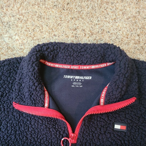 Tommy Hilfiger Y2K Blue 1/4 Zip‎ Fleece Women's XS Jacket - Picture 8 of 12